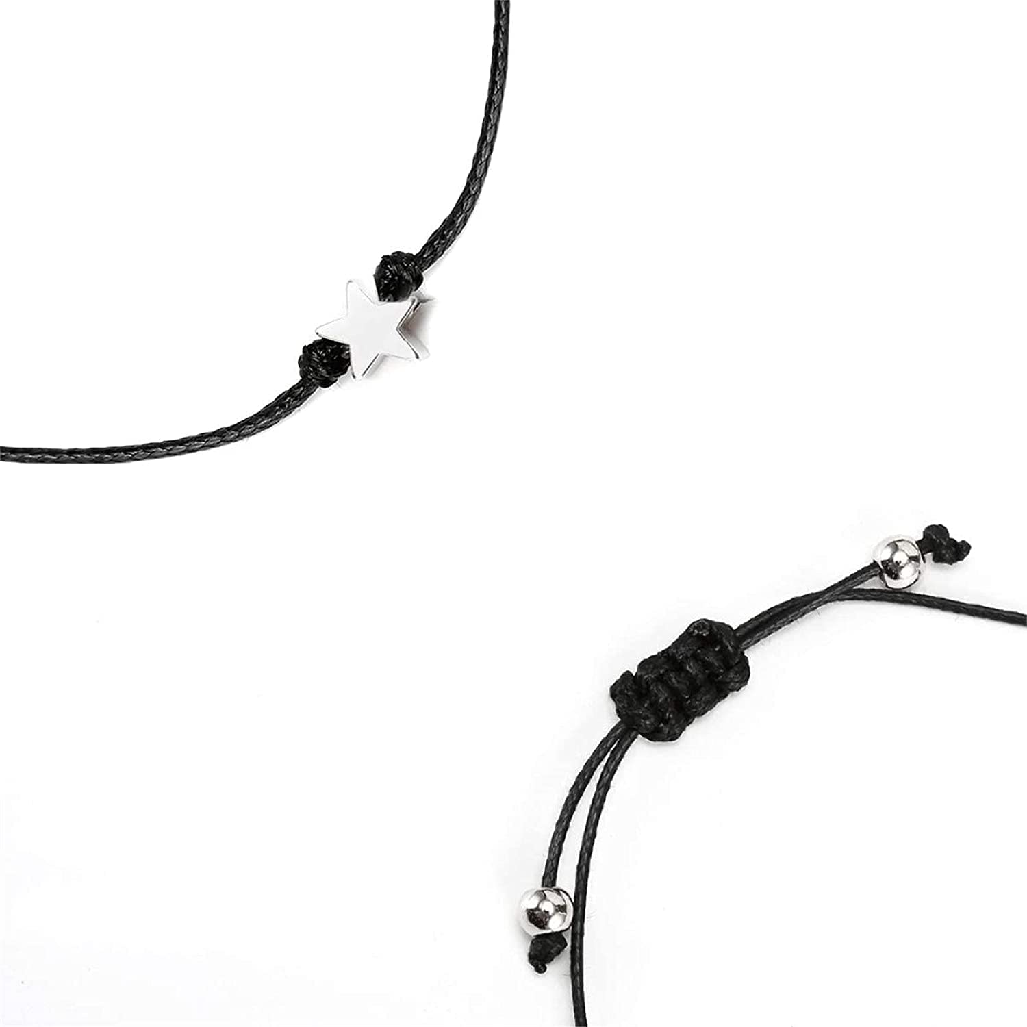 El Regalo Pinky Promise Distance Matching Bracelets for Best Friends, Couples, Family, Women, Men, Teens, Girls & Boys (Stars)