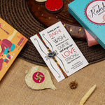 El Regalo 1PC Simple Lotus Flower Rakhi for Brother- Minimalist Lotus Thread Rakhi with Roli Chawal, Rakhi Message Card in Rakhi Gift Box (Option-2)