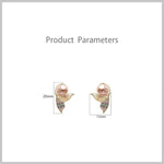 El Regalo Cute Mermaid Tail Pearl Stud Earrings for Women Girls- Cubic Zirconia Hypoallergenic Small Fish Fin Stud Earrings