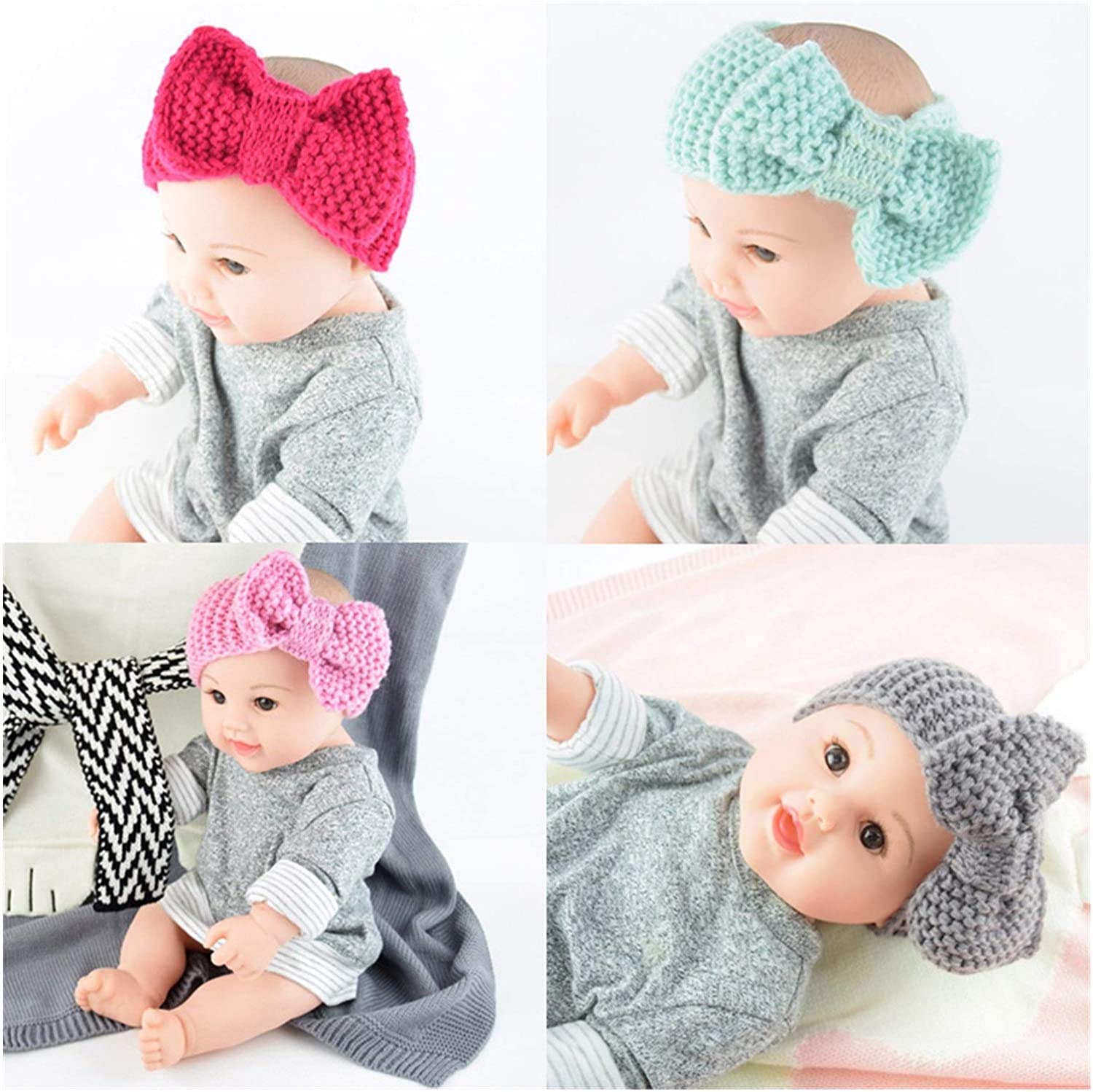 El Regalo 1 PC Kids Knitting Headbands Turban Head Wrap/Hair Band/Unisex Kids Ear Warmer for Girls & Boys (Pink)