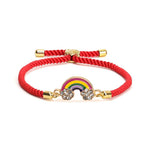 El Regalo 2PCs Cute Kids Rainbow Bracelet Rakhi Combo Sets- Fancy Kids Rakhi for Brother/Sister/Niece or Nephew with Roli Chwal, Rakhi Message Card in Rakhi Box for Babies/Toddlers/Kids (Option-3)