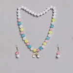 El Regalo 3 PCs Kids Girls Necklace, Bracelet & Earrings Jewelry Set- Girls Beaded Charms Princess Jewelry Set (Rainbow Star Charms Jewelry Set)