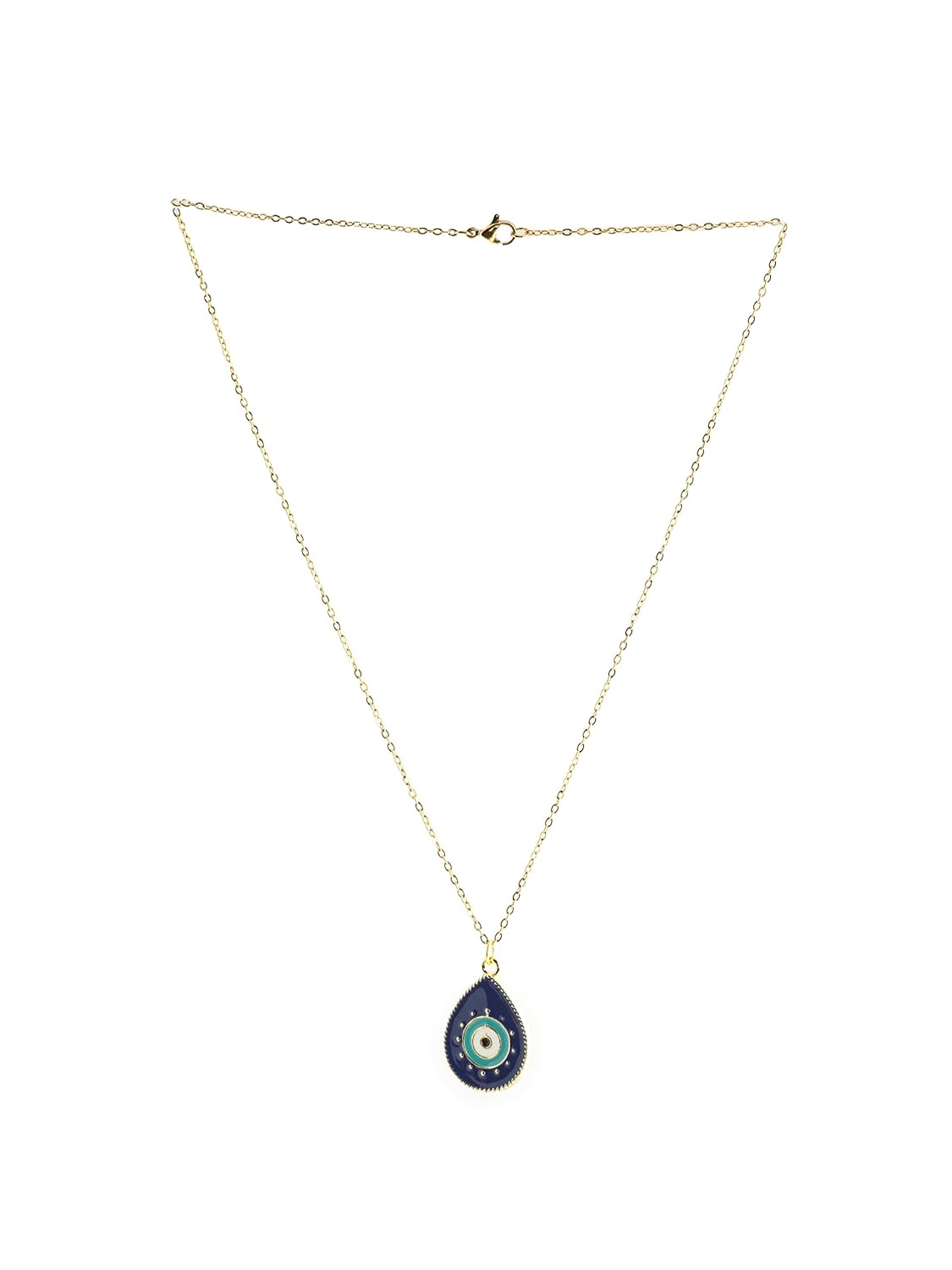 El Regalo Evil Eye Earrings & Necklace Jewelry Set- Enameled Evil Eye Hypoallergenic Pendant Necklace & Earrings for Girls & Women