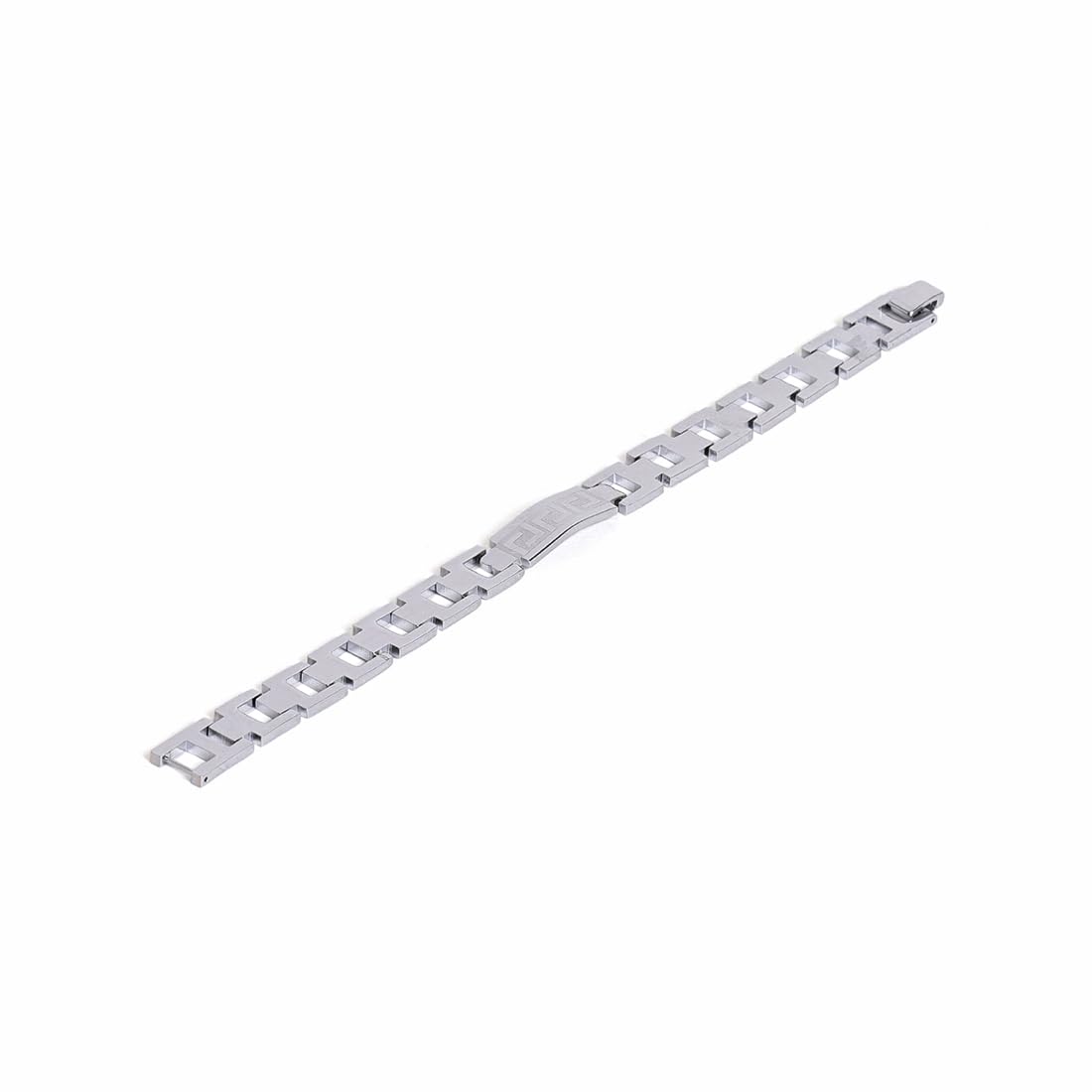 El Regalo 1 PC Designer Stainless Steel Bracelets Rakhi for Brother | 1 PC Anti Tarnish Chain Rakhi with Roli- Chanwal, Message Card in Rakhi Gift Box for Bhai/Bhaiya (Option-9)
