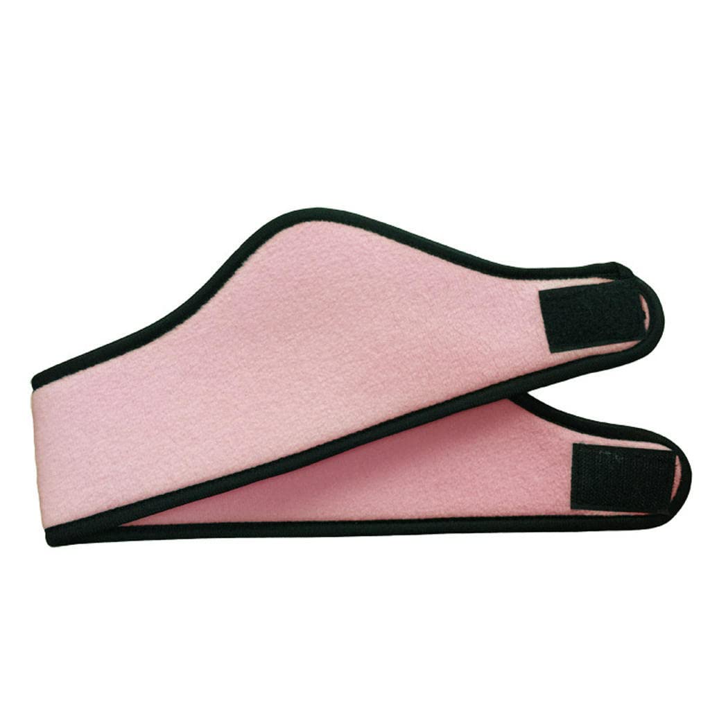 El Regalo 1 PC Fleece Ear Warmer Unisex Sports Headband with Velcro, Cozy Fleece Ski Ear Muff Stretch Winter Earmuff Headband Hair Band Running Headband for Men & Women (Pink)