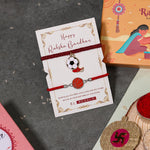 El Regalo Quirky 2PC Sports Rakhi for Kids | 2 Sport Balls Rakhis Combo Set for Brother/Niece/Nephew- Rakhi for Sports Lovers Bhai with Roli-Chawal, Message Card in Rakhi Gift Box (Option-5)