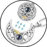 El Regalo BF Magnetic Sun Moon Matching Couple Necklace Set- Best Friend 2 PCs Necklaces Set for Besties/Best Friends/Couples (Silver) For Unisex Adult