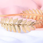 El Regalo's Golden Leaves Vintage Crown Style Metal Hairband/Tiara Hair accessories for Kids/Girls/Teens/Women- Bridal Crown Hairbands (Option-2)