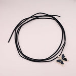 El Regalo Gothic Vintage Layered Black Velvet Butterfly Choker Necklace - Adjustable Boho Butterfly Pendant Necklace for Women & Girls