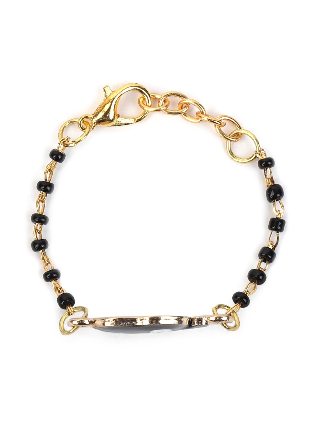 El Regalo Cute Evil Eye Nazaria Bracelet Rakhi for Babies/Kids with Roli Chawal, Rakhi Message card in Rakhi Gift Box- Baby Nazaria Rakhi (Pink CZ Evil Eye Nazaria Rakhi)