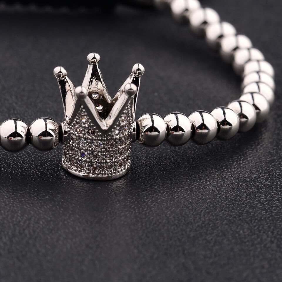 El Regalo 1 PC Designer CZ Crown Bracelet Rakhi for Brother/Bhai- Fancy Sparkly Crown Rakhi with Roli-Chawal Shagun, Rakhi Message Card in Rakhi Gift Box
