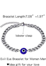 El Regalo Evil Eye Chain Unisex Bracelet- Stainless Steel No Rust Bracelet for Men & Women