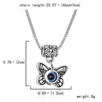 El Regalo Womens 6 Pcs Evil Eye Protection Pendant Necklaces For All - Butterfly, Elephant, Turtle, Elephant, Owl, Hamsa Hand & Eye