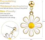 El Regalo 1 Pair Daisy Flower Earrings for Girls & Women- Cute Flower Earrings (Style-5)