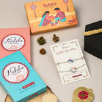 El Regalo 2 PCs Cute Kids Fancy Bracelet Rakhis Set - Beautiful 2 Kids Rakhis Combo with Roli Chawal, Rakhi Message Card in Rakhi Gift Box for Little Brother/Niece/Nephew (Unicorn & Star Rakhi)
