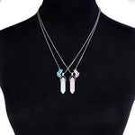 El Regalo 2Pcs/Set Resin Crystal Bff Best Friend Magnetic Butterfly Couple Matching Split Heart Pendant Necklaces For Besties/Best Friends/Couples - Valentines Day Gift - Unisex-Adult