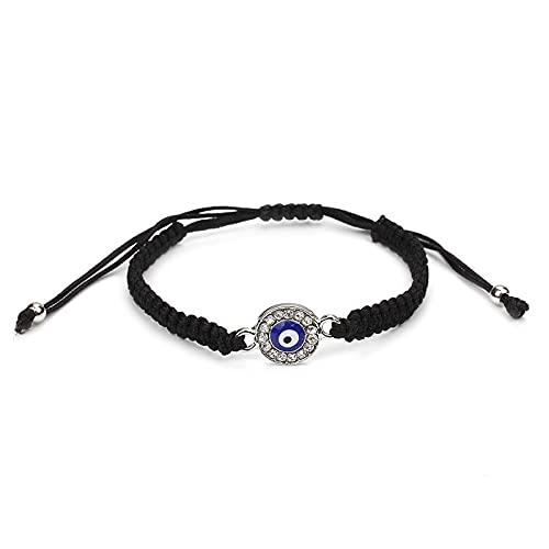 El Regalo 2 PCs Evil Eye Couple Jewelry Set- Evil Eye Big Leather Rope Necklace & Bracelet Set Best Friends/Besties/Couple- Women Men- Valentine's Day Gift (Evil Eye Jewelry Set- 3)