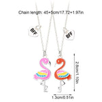 El Regalo 2 PCs BFF Best Friend Forever Split Magnetic Matching Pendant Necklaces Set- Heart, Flower, Swan etc Pendant Friendship Necklaces (BF Swan Pendants) For girls