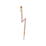 El Regalo 2PCs Fancy Lightning Bolt Edgy Hook Pin Ear Cuff Earring for Girls & Women - Ear Crawler Ear Pins (Gold)