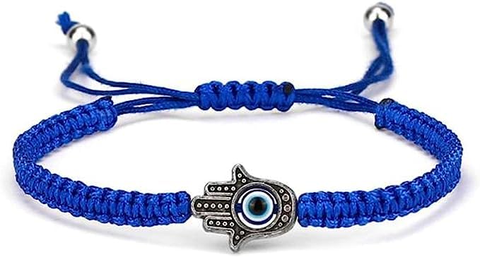 El Regalo 2 PCs Evil Eye Hamsa Hand Couple Rakhi Set for Bhaiya & Bhabhi- Bhaiya Bhabhi Rakhi Combo with Roli Chawal, Rakhi Message Card in Rakhi Gift Box (Option-2)
