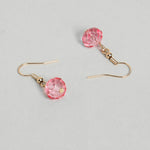 El Regalo 2PCs Crystals Beads Necklace & Earrings Jewelry Set for Kids/Girls & Teens - Shimmering/Matt Crystal Beads Fancy Jewelry Set (Rose Pink Crystals)