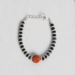 El Regalo 1 PC Rudraksha Rakhi for Baby/Kids/Brother - 925Silver Plated Cute Nazaria with shagun, Rakhi Message Card in rakshabandhan Box for Kids/Toddlers/Little Brother/Niece/Nephew