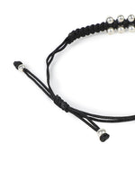 El Regalo 2PCs Simple, Minimalist Beaded Bracelet Rakhi for Brothers/Bhai- Bhabhi with Roli-Chawal, Rakhi Card in Rakhi Gift Box (Black & Red Silver)