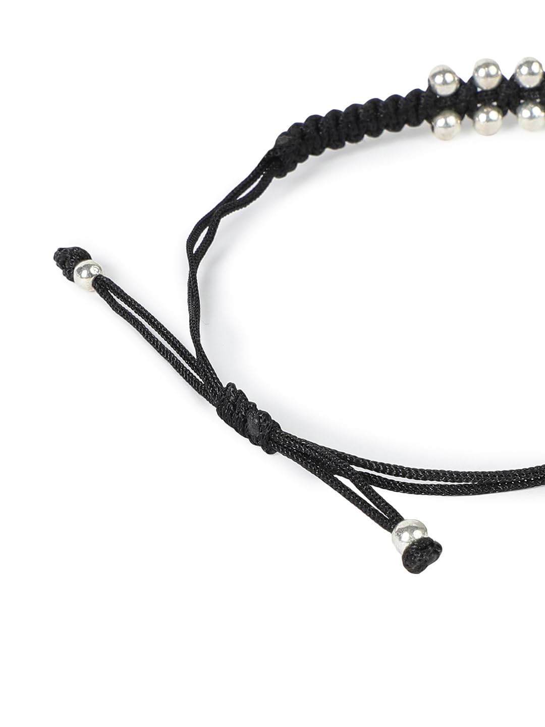 El Regalo 2PCs Simple, Minimalist Beaded Bracelet Rakhi for Brothers/Bhai- Bhabhi with Roli-Chawal, Rakhi Card in Rakhi Gift Box (Black & Red Silver)