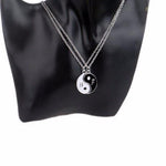 El Regalo 2 pack Yin Yang Couple Pendant Necklace Set with chain For Men and Women