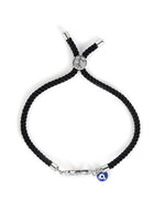 El Regalo Name Initials Evil Eye Bracelet Rakhi for Brother- Name Letter CZ Rakhi with Roli Chawal, Message Card in Rakshabandhan Box for Bhai (Black-V)