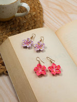 El Regalo 10 Pairs Earrings Combo Set- Colorful Flower Hoops and Hooks Earrings Set for Girls & Women (Style-2)