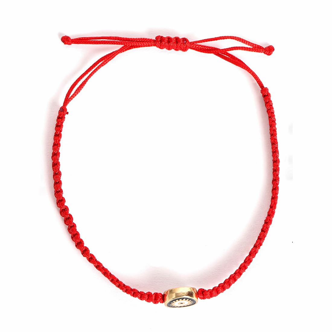 El Regalo Fancy Red Evil Eye Rakhi for Brother/Bhai- Designer Evil Eye Rakhi for Brother with Roli Chawal, Rakhi Message Card in Rakhi Gift Box (Black Evil Eye)