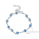 El Regalo Evil Eye Rakhi for Brother/Bhai with Roli Chawal, Rakhi Message Card in Rakhi Gift Box (Silver Blue)
