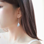 El Regalo Leaves Threader Earrings for Girls & Women- Contemporary Oil Drip Enameled Leaf Tassel Earrings
