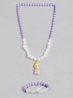 El Regalo Cute Princess Beaded Necklace & Bracelet Jewelry Set for Girls/Kids/Toddlers | Mermaid Theme Party Dress Up Jewelry Set- Gift for Girls Kids