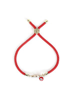 El Regalo Name Initials Evil Eye Bracelet Rakhi for Brother- Name Letter CZ Rakhi with Roli Chawal, Message Card in Rakshabandhan Box for Bhai (Red- I)