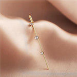 El Regalo 2PCs Glamorous Statement Ear Needle Wrap Crawler Earrings- Fashion Ear Cuff Ear Wrap Needle Earrings Jewelry For Girls & Women (Option-1)