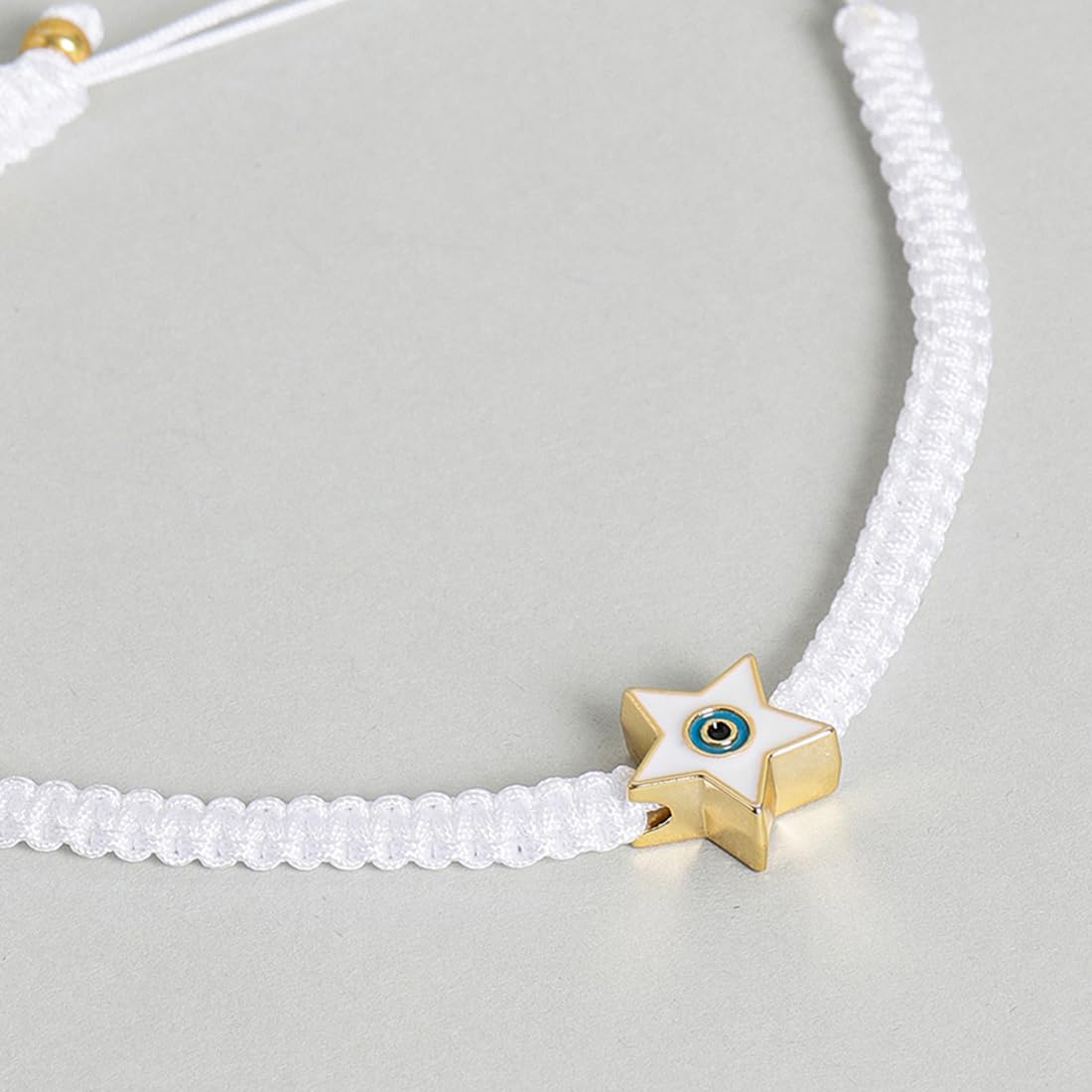 El Regalo 1 PC Star Evil Eye Nazaria Rakhi for Brother- Rakhi Gift Box with 1 PC Rakhi, Shagun Pack & Rakhi Message Card in Gift Box - Rakhi for Bhai/Bhabhi/Bhatija/Bhatiji (White Star Evil Eye)