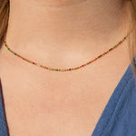 El Regalo 1 Pc Stainless Steel No Rust/Anti Tarnish Quinn Necklace In Multi- Dainty Multi Colored Stainless Steel Chain Necklace For Women