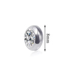 El Regalo 2 Pairs Non-Pierced CZ Magnetic Clip-On Unisex Earrings for Men/Women/Girls/Boys - Colorful CZ Fake Crystal Ear Stud Earrings (Pink & White)