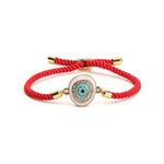 El Regalo 2PCs Designer Evil Eye CZ Rakhi Combo Set for Brothers/Bhaiya-Bhabhi/Brother-Nephew with Roli Chawal, Rakhi Message Card in Rakhi Gift Box