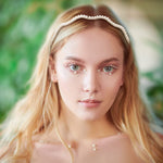 El Regalo 2 PCs Pearl Beads Hair Band Headband for Kids, Girls and women | Bridal Fancy Wedding Party Pearls Hairbands (Option- 2)