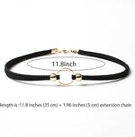 El Regalo Minimalist Black Valvet Choker Necklace for Girls & Women- Simple Black Velvet Punk Choker Collar Necklace