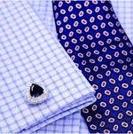 El Regalo Luxury Zircon Crystal Cufflinks | Cuff Links Sleeve Button for Women Men Shirts Dress Suits