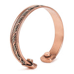 El Regalo Unisex 2PCs Pure Copper Magnetic Bracelet Combo Set for Joint Pain Relief/Arthritis - Slim Minimalist Style - Adjustable Magnetic Therapy Healing Copper Fashion Jewelry (Option-4)