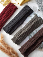 4 Pairs Knitted Arm Warmers Winter Long Fingerless Gloves With Thumb Hole Mittens for Women and Men