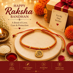 El Regalo OM Rakhi for Brother - Simple Yet Elegant AUM Bracelet Rakhi for Bhai/Bhaiya/Bhatija with Roli Chawal in Rakhi Gift Box
