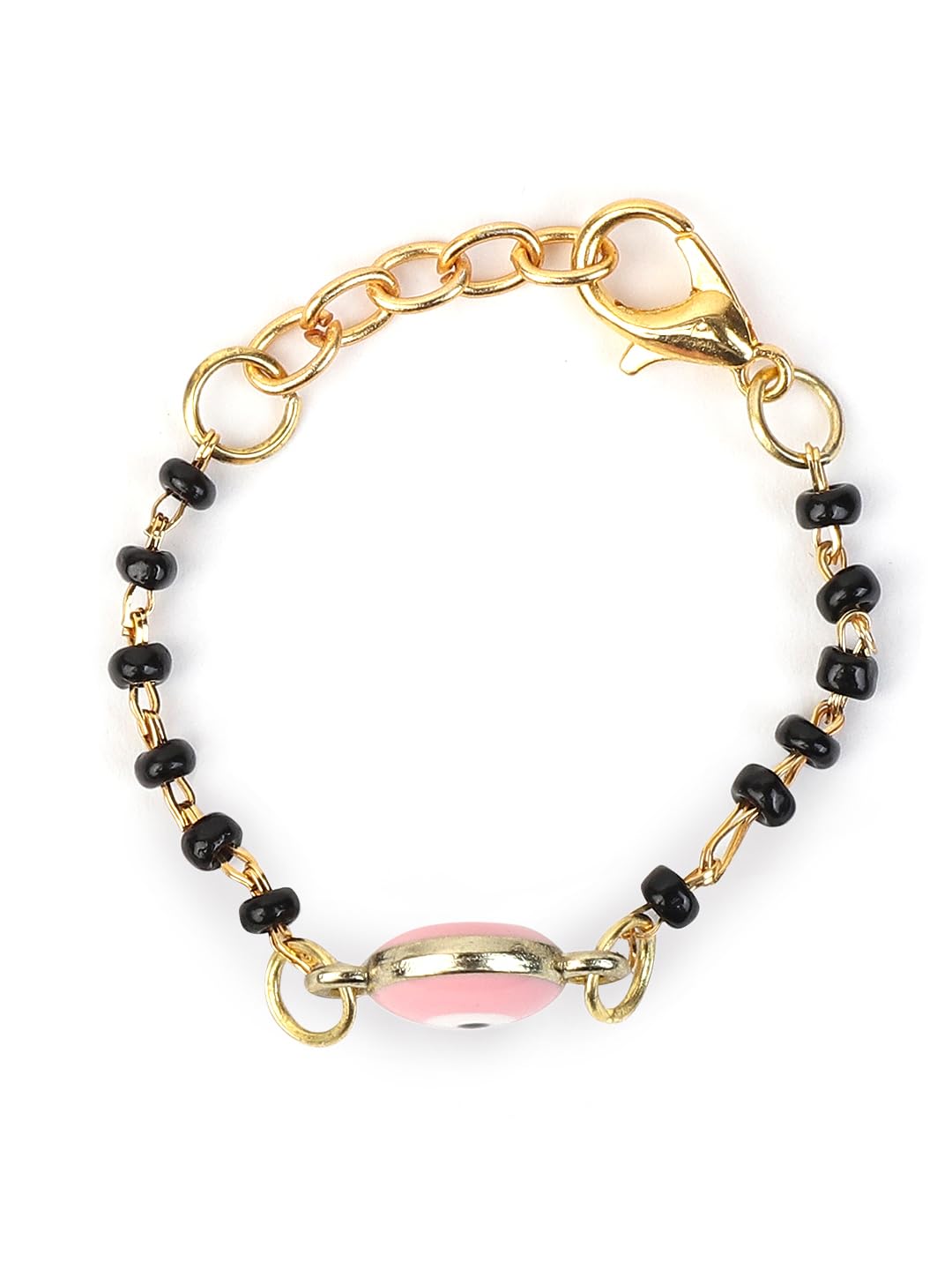 El Regalo Cute Evil Eye Nazaria Bracelet Rakhi for Babies/Kids with Roli Chawal, Rakhi Message card in Rakhi Gift Box- Baby Nazaria Rakhi (Pink Evil Eye Nazaria Rakhi)