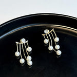El Regalo 2-in-1 Pearl & Rhinestone Stud Earrings - Elegant Convertible Tassel Earrings for Women & Girls, Fashion Jewelry for Any Occasion
