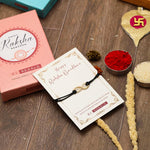 El Regalo 1PC Minimalist Infinity Rakhi for Brother- Simple Infinity Rakhi with Roli Chawal, Rakhi Message Card in Rakhi Gift box for Brother (Gold)